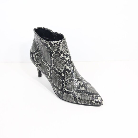 Ann Taylor Kitten Heel Booties sz 8 Women Faux Leather Boots snakeskin print - Picture 3 of 10